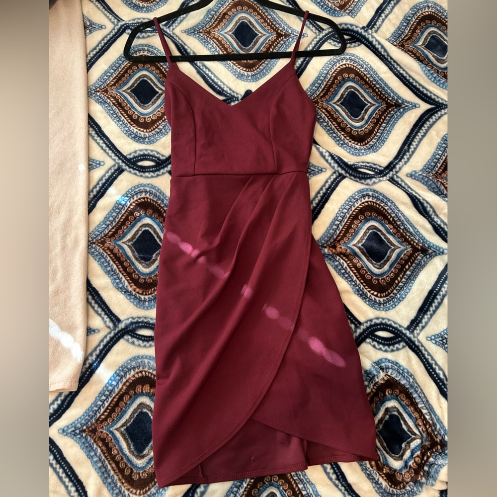 Lulu's Red Sheath Mini Dress Spaghetti Strap